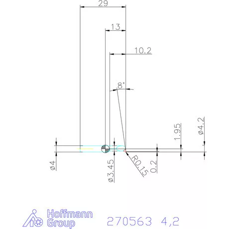 simturn AX kiesztergáló betét, balos  4,2 mm