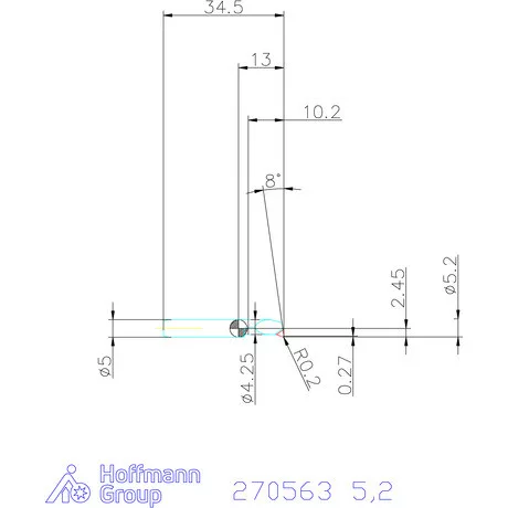 simturn AX kiesztergáló betét, balos  5,2 mm