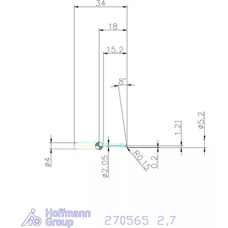 simturn AX kiesztergáló betét, balos  2,7 mm
