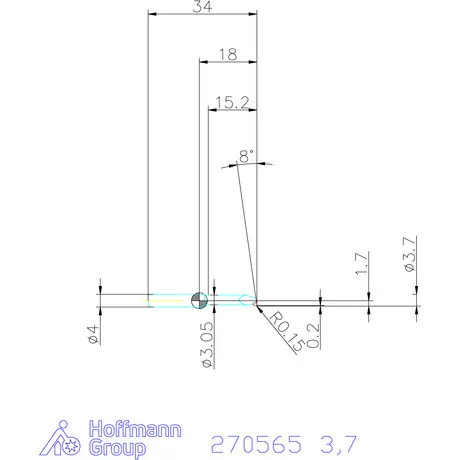 simturn AX kiesztergáló betét, balos  3,7 mm