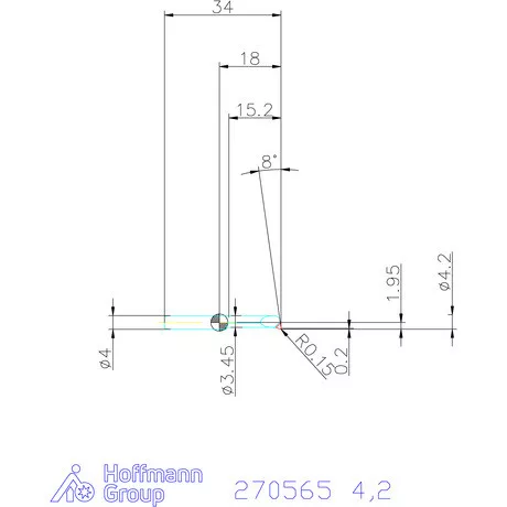 simturn AX kiesztergáló betét, balos  4,2 mm
