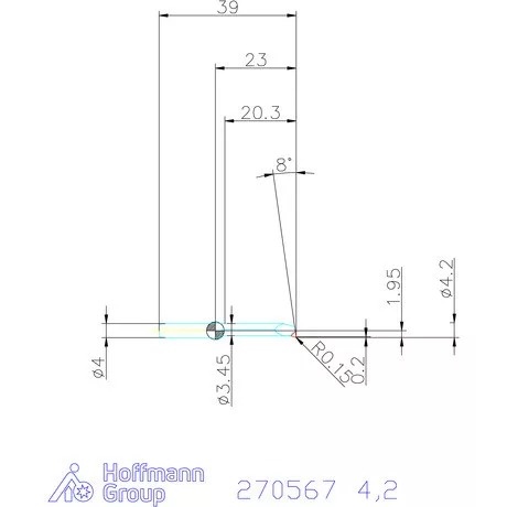 simturn AX kiesztergáló betét, balos  4,2 mm