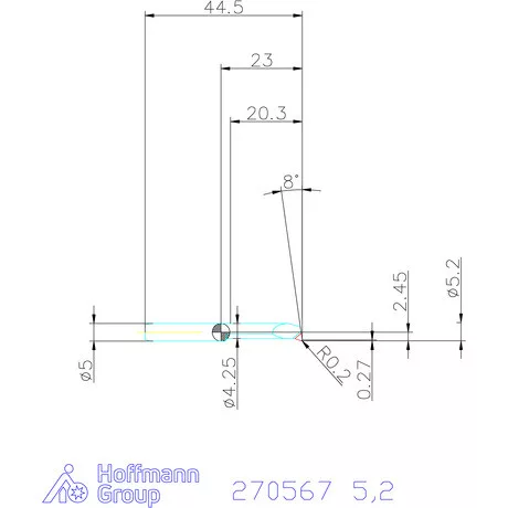 simturn AX kiesztergáló betét, balos  5,2 mm