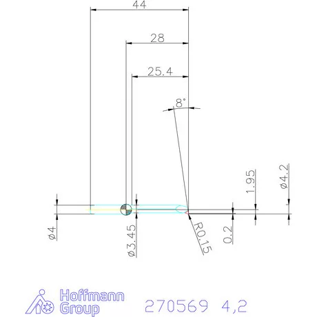 simturn AX kiesztergáló betét, balos  4,2 mm