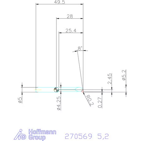 simturn AX kiesztergáló betét, balos  5,2 mm