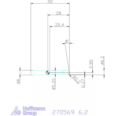 simturn AX kiesztergáló betét, balos  6,2 mm