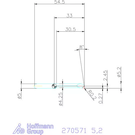 simturn AX kiesztergáló betét, balos  5,2 mm