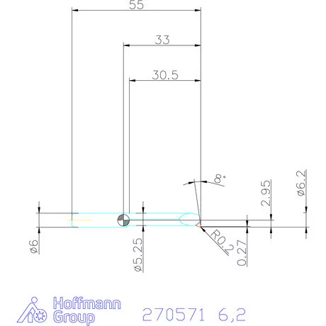 simturn AX kiesztergáló betét, balos  6,2 mm