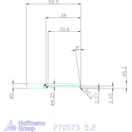 simturn AX kiesztergáló betét, balos  5,2 mm