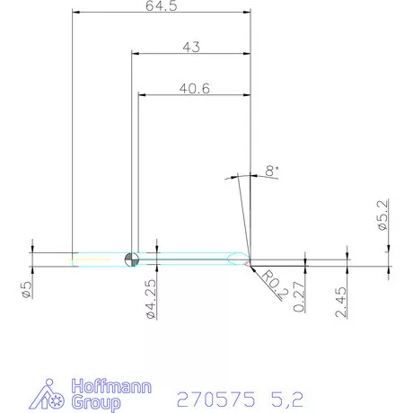 simturn AX kiesztergáló betét, balos  5,2 mm