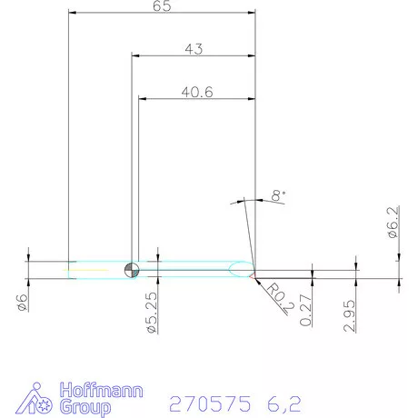 simturn AX kiesztergáló betét, balos  6,2 mm