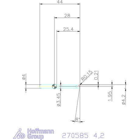 simturn AX kiesztergáló betét, jobbos CBN  4,2 mm