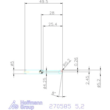 simturn AX kiesztergáló betét, jobbos CBN  5,2 mm