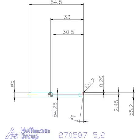 simturn AX kiesztergáló betét, jobbos CBN  5,2 mm