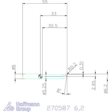 simturn AX kiesztergáló betét, jobbos CBN  6,2 mm