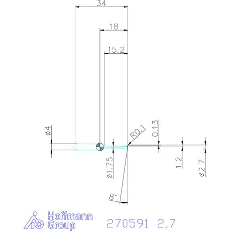 simturn AX másolóbetét, jobbos  2,7 mm
