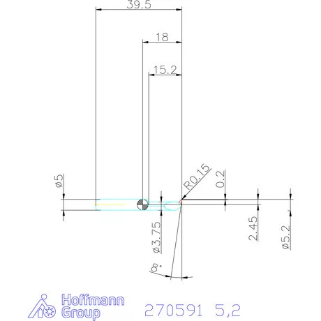 simturn AX másolóbetét, jobbos  5,2 mm