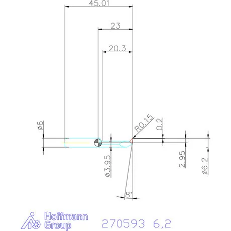 simturn AX másolóbetét, jobbos  6,2 mm