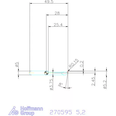 simturn AX másolóbetét, jobbos  5,2 mm