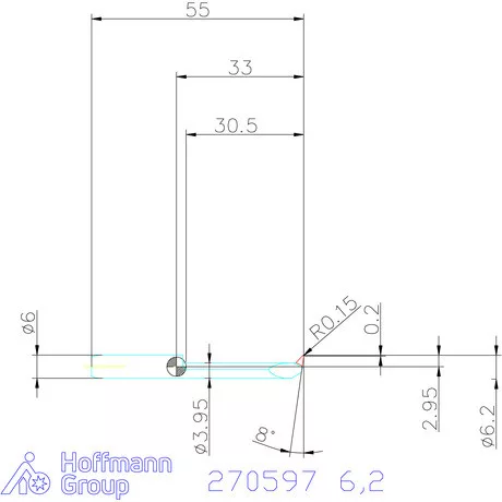 simturn AX másolóbetét, jobbos  6,2 mm