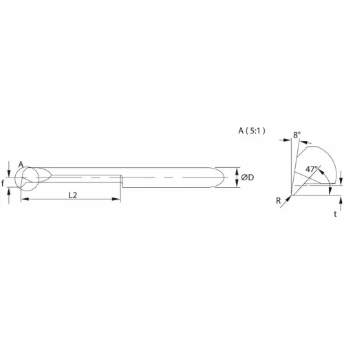 simturn AX másolóbetét, balos  2,7 mm