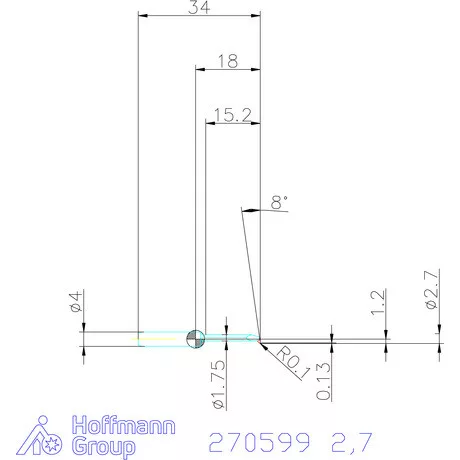 simturn AX másolóbetét, balos  2,7 mm