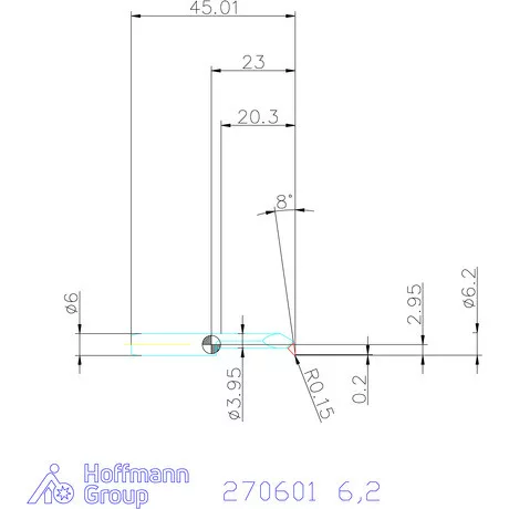 simturn AX másolóbetét, balos  6,2 mm