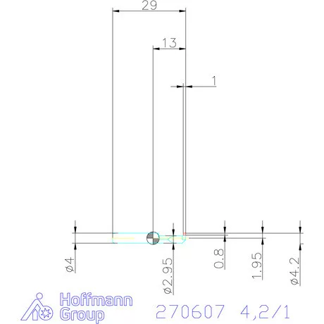 simturn AX horonybeszúró betét, jobbos  4,2/1 mm