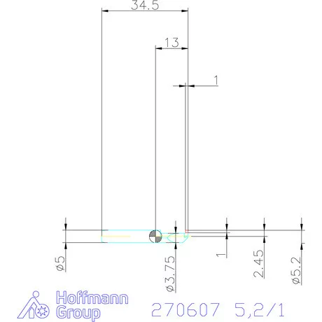 simturn AX horonybeszúró betét, jobbos  5,2/1 mm