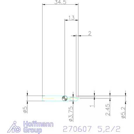 simturn AX horonybeszúró betét, jobbos  5,2/2 mm