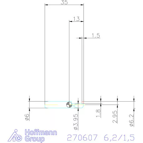 simturn AX horonybeszúró betét, jobbos  6,2/1,5 mm