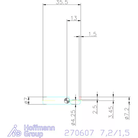 simturn AX horonybeszúró betét, jobbos  7,2/1,5 mm