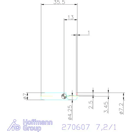 simturn AX horonybeszúró betét, jobbos  7,2/1 mm
