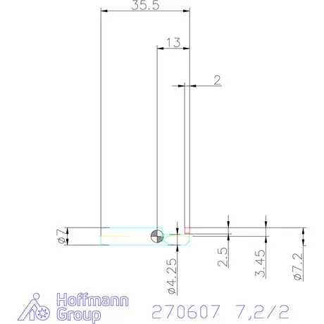 simturn AX horonybeszúró betét, jobbos  7,2/2 mm