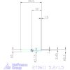 simturn AX horonybeszúró betét, jobbos  5,2/1,5 mm