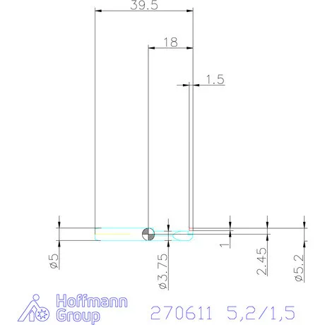 simturn AX horonybeszúró betét, jobbos  5,2/1,5 mm