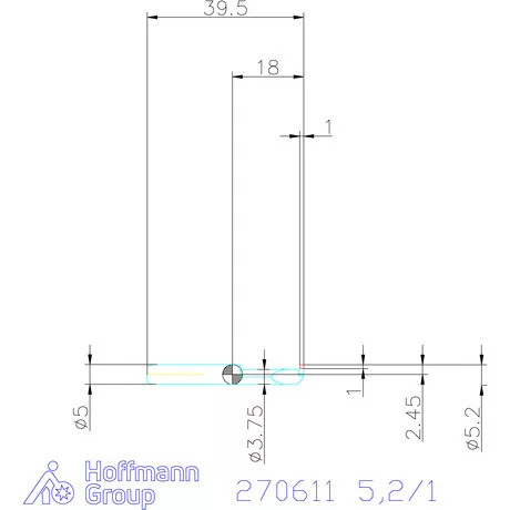 simturn AX horonybeszúró betét, jobbos  5,2/1 mm