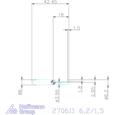 simturn AX horonybeszúró betét, jobbos  6,2/1,5 mm