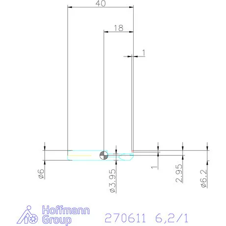 simturn AX horonybeszúró betét, jobbos  6,2/1 mm