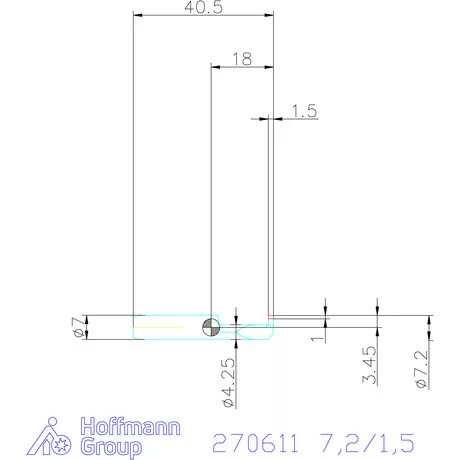 simturn AX horonybeszúró betét, jobbos  7,2/1,5 mm