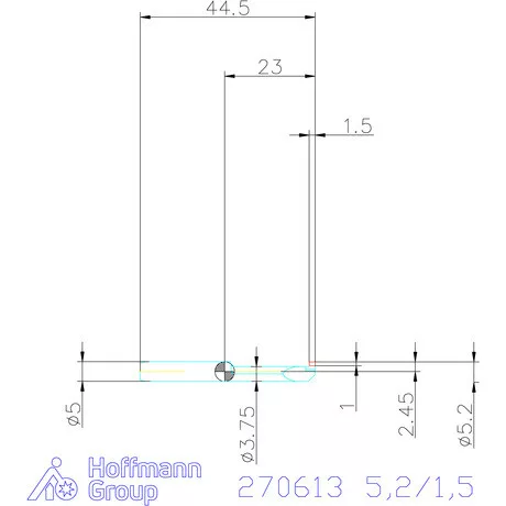simturn AX horonybeszúró betét, jobbos  5,2/1,5 mm