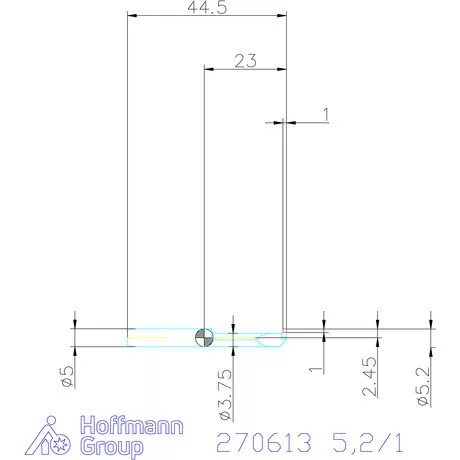 simturn AX horonybeszúró betét, jobbos  5,2/1 mm