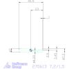 simturn AX horonybeszúró betét, jobbos  7,2/1,5 mm