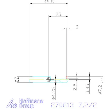 simturn AX horonybeszúró betét, jobbos  7,2/2 mm