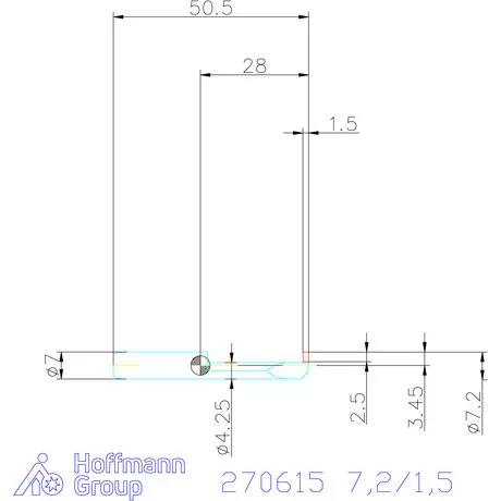 simturn AX horonybeszúró betét, jobbos  7,2/1,5 mm