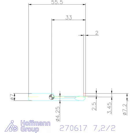 simturn AX horonybeszúró betét, jobbos  7,2/2 mm