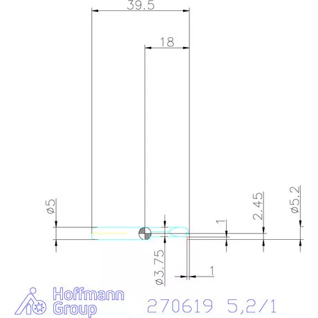 simturn AX horonybeszúró betét, balos  5,2/1 mm