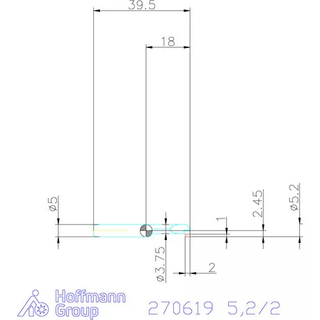 simturn AX horonybeszúró betét, balos  5,2/2 mm