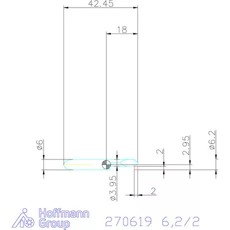 simturn AX horonybeszúró betét, balos  6,2/2 mm