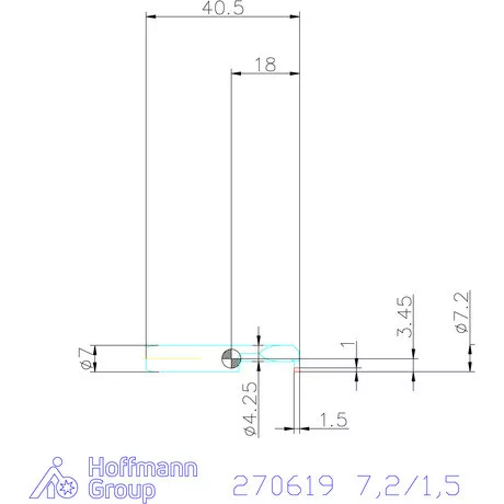 simturn AX horonybeszúró betét, balos  7,2/1,5 mm